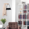 thumbnail image 6 of REGALWOVEN 1 Pack Coat Rack Wall Mount, Metal Wood Coat Hook, Hat Rack, Wall Hooks for Hanging with 3 Hooks for Entryway, Bathroom, Bedroom Light Brown, 6 of 7