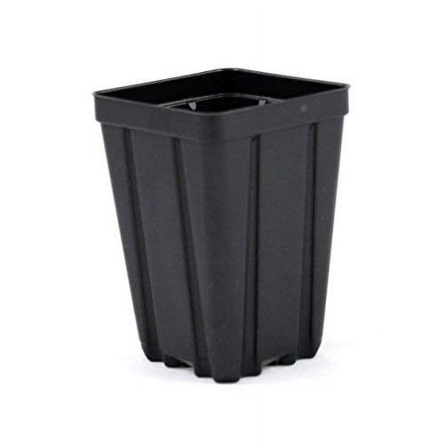 Pots de Serre Carrés 3,5 Po x 5 Po - Noir - Plastique - Profond - Quantité 100 par Growers Solution