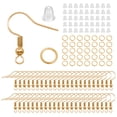 thumbnail image 1 of ATJIA 100/300 Pcs Hypoallergenic Earring Hook Kit Mix-color Ear Wires Fish Hooks Open Jump Rings Earplugs For DIY Jewelry Making, 1 of 10