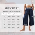 thumbnail image 3 of SWQZVT Women's Wide Leg Palazzo Lounge Capri Pants with Pockets High Waist Cropped Yoga Casual Pajama Pants, 3 of 6