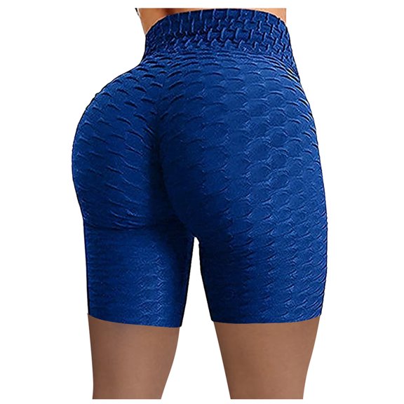 Yoga Pants Wrinkled High Waist Hip Stretch Running Fitness Yoga Biker Shorts Womens Pants