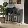 thumbnail image 2 of CorLiving Vintora Large Engineered Wood Open Shelved Turntable Media Stand, 2 of 9