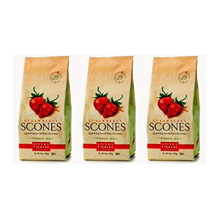 Sticky Fingers Bakeries Strawberry Scone Mix  15-Ounces (Pack of 3)
