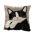 thumbnail image 2 of Euaioeiu Cute Cat Pillowcase with Hidden Zipper, Soft Plush Decorative Throw Pillow Cover, Cozy Home Decor for Bedroom Sofa Living Room, Cuddly Pet Lover Gift, 2 of 6