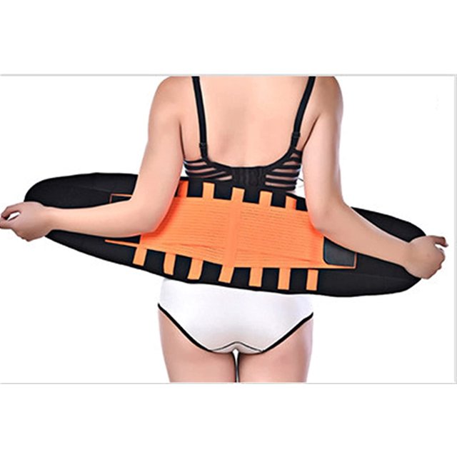 Waist Trimmer Lumbar Back Support Fitness Weightlifting Belt Adjustable Abdominal Elastic Waist Trainer Improve Posture (Color : Pink, Size : XX-Large)