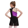thumbnail image 4 of YONGHS Kids Girls Modern Jazz Latin Dance Dress Lyrical Contemporary Dance Costume Purple 6, 4 of 7