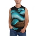 thumbnail image 1 of Fotbe Blue Viper Snake Men's Camiseta sin Mangas Estampada para Hombres, Playera Casual para Gimnasio, Entrenamiento, Playa-X-Large, 1 of 7