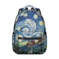 thumbnail image 1 of Celestial Galaxy Students Backpack Outer Space Nebula Cosmic Design, Adjustable Strap and Durable School Bag for Students, 1 of 6