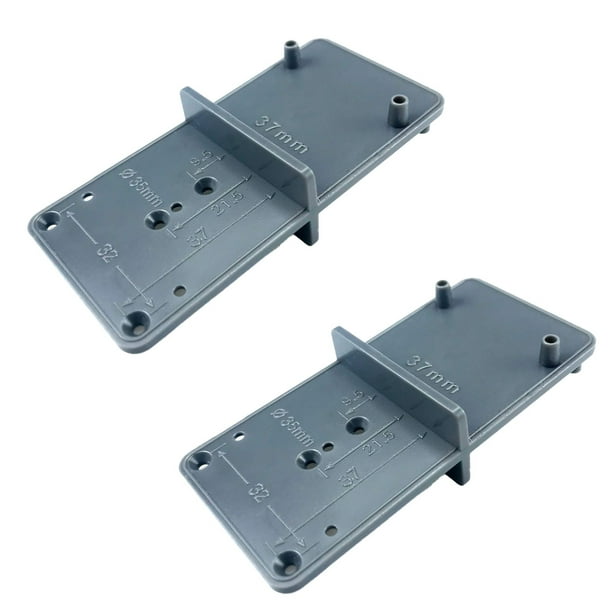 Plantillas de perforación para bisagras, perforación de macetas de 35 mm y 26 mm, placa de montaje, 32 líneas de orificios, accesorios excéntricos, orificios de 25 mm y 20 mm de diámetro, 2