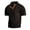 Black, variant on Men's Corduroy Solid Color Stand Collar Short Sleeve Ribbed Sweatshirt, Spring Summer Casual Pullover,Black,M