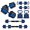 Black, variant on VIVITORY Dumbbell Sets Adjustable Weights, Free Weights with Connector, Non-Rolling Adjustable Dumbbell Set, Barbell for Home Gym, Hexagon, Cement Mixture