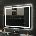 thumbnail image 3 of 40 in. W x 32 in. H Rectangular Frameless LED Light Anti-Fog Wall Mounted Bathroom Vanity Mirror Front Light and Backlit, 3 of 19
