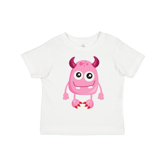 Inktastic Cute Monster, Pink Monster, Funny Monster, Horns Boys or Girls Toddler T-Shirt