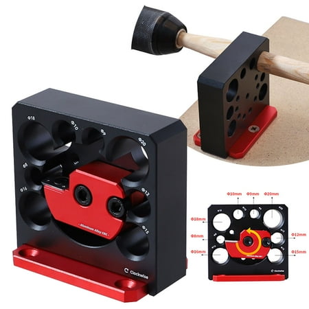 

Clearance！ Maker Kit 8 20mm Adjustable 8 Holes Electric Drill Carbide Inserts Maker Aluminum Alloy Dower Cutter Plate Wooden Rods Sticks Woodworking Auxiliary Tool