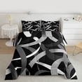 thumbnail image 2 of Homewish Modern Geometric Stripe Queen Comforter Set.Abstract Waves Lines Bedding Sets,Black Gray Bedding Comforter Set For Boys Kids,Microfiber Bedroom Decor Reversible,3-Piece, 2 of 8
