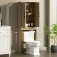 thumbnail image 3 of Mainstays Ardent Over-the-Toilet Bathroom Storage Cabinet, Euro Oak, 3 of 17