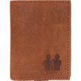 thumbnail image 4 of Gemini Zodiac Sign Men's RFID Blocking Real Leather Bifold Trifold Wallet Trifold, 4 of 7