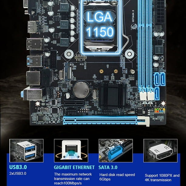 PC Motherboard, H81 Motherboard M.2 NVMe NGFF Micro ATX LGA 1150