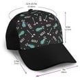 thumbnail image 2 of Naloa Golf Bags And Balls Adult adjustable Print Baseball Hat, Patchwork curved brim baseball capfor Men and Women, One Size, 2 of 5