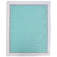 thumbnail image 4 of BabyFad Ensemble de Literie de Berceau 9 Pcs Chevron Turquoise à Carreaux, 4 of 5
