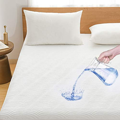 Waterproof Mattress Protector King Size Fitted 18 Inches Deep Pocket Breathable 