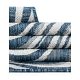 thumbnail image 6 of Unique Loom Outdoor Modern Collection Area Rug - Pool (2' x 6' 1" Runner Blue/Ivory), 6 of 7