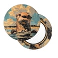 thumbnail image 3 of Round Bar Stool Seat Covers, Playful Otter Tropical Beach Elastic Round Chair Cover Stool Seat Slipcover Bar Stool Cushions Round Pad for 12-14 inch, 3 of 7