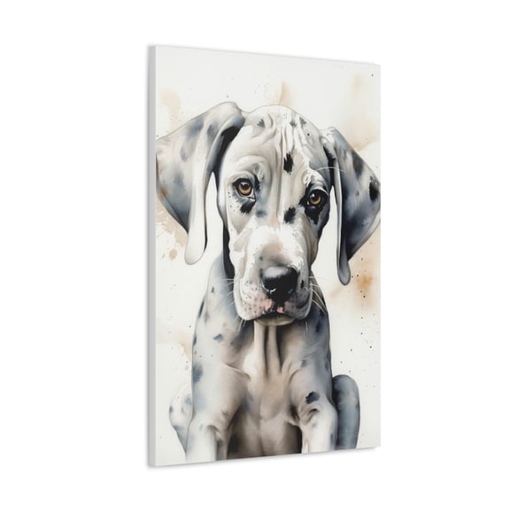 Watercolor Great Dane Painting - Nursery Collection - Bedtime Stories
