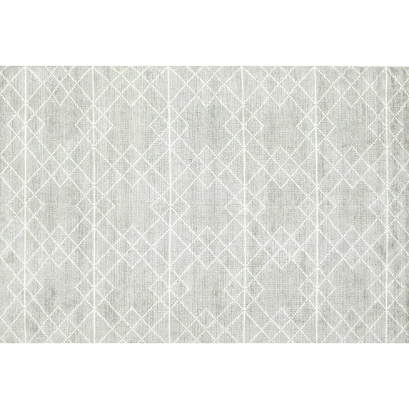 Ahgly Company Machine Washable Indoor Rectangle Contemporary Platinum Gray Area Rugs, 8' x 12'