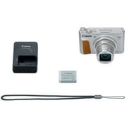 Canon PowerShot SX740 HS Compact Camera, 20.3 MP, 40x Digital Zoom, Silver, Bundle with 64GB SD Card (International Version)
