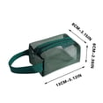 thumbnail image 3 of Bolsa de almacenamiento pequeña de malla transparente con múltiples compartimentos para cosméticos, joyería, papelería y artículos de viaje, ligera y portátil., 3 of 6
