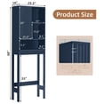thumbnail image 2 of LELELINKY Over The Toilet Storage Cabinet with Rattan Sliding Door, 68" Tall Wood Bathroom Organizer with Adjustable Shelf for Small Spaces, Blue, 2 of 7