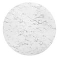 thumbnail image 3 of Modway Lippa 60" Round Artificial Marble and Metal Dining Table in Black/White, 3 of 7