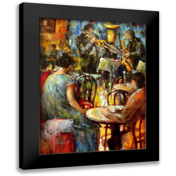 Zakrynycny, Viktor 12x14 Black Modern Framed Museum Art Print Titled - Jazz Evening