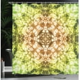 thumbnail image 4 of Ambesonne Green Shower Curtain, Faded Pleat Fearful Motifs, 69"Wx84"L, Green Brown, 4 of 5
