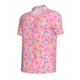 thumbnail image 2 of Balery Donut Printed Men’s Short Sleeve Polo Shirt, Midweight Men's Shirt,Golf Polo shirts -4X-Large, 2 of 9