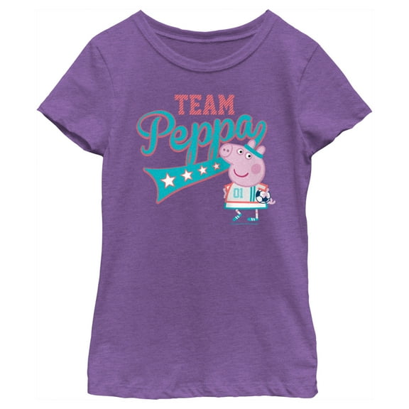 Girl's Peppa Pig Team Peppa Soccer Graphic T-Shirt