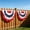 2PCs, variant on Large Fan Flag 72x36 Inches for Independence Day - Screen Printed Red White Blue Bunting Flag - Patriotic Outdoor Decoration for Porch Garden Party Fence Yard