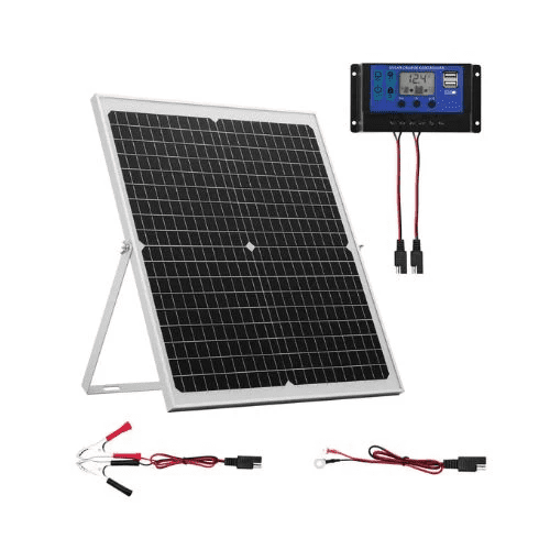 30W 12V Solar Panel Battery Charger Solar Battery Trickle Charger Maintainer with Intelligent MPPT Controller