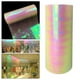 thumbnail image 3 of Película de Vinilo Holográfica íris Transparente para Zapatos Paquete Bolsa Patchwork Señal Plotter Artes Patchwork Manualidades DIY - clear claro Sunnimix Papel de vinilo holográfico, 3 of 8