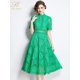 thumbnail image 5 of H Han Queen-vestido de encaje elegante para mujer, Vestidos de noche de fiesta de serie Simple, Vestidos casuales de oficina ahuecados, moda de verano 2024, 5 of 5