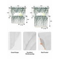 thumbnail image 6 of Green Eucalyptus Leaves Kitchen Curtains Swag Valance and Tier Curtains Set 36 Inch Length, Summer Botanical Watercolor Rod Pocket Drape Panels Pair Swag Curtains for Bathroom/Cafe/Window, 6 of 6