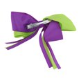 thumbnail image 5 of Unique Bargains 1 Pc Duckbill Clip Halloween Bow Ribbon Hair Clip for Women Purple Green, 5 of 5