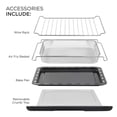 thumbnail image 2 of Elite Gourmet EAF9100 Maxi-Matic - Horno de convección sin aceite, capacidad extragrande de 25 litros, parrilla, hornear, asar, freidora de aire, 1640 vatios, negro, 16.88, 2 of 5