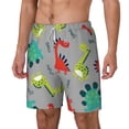 thumbnail image 2 of Balery Cute Dinosaur Mens Swim Trunks Swim Shorts for Men Quick Dry Inseam Beach Shorts with Compression Liner Pocket-Large, 2 of 9