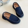 thumbnail image 5 of Blue Kids Loafers Slip-On | Boys & Girls Moccasin School Shoes | Kids to Big Kids Easy On PU Casual Shoes,Size 28, 5 of 5