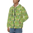 thumbnail image 3 of Uemuo Cartoon Duck for Men's Fashion Full-zip Hoodies & Sweatshirts with Kangaroo Pocket, Zip-up Hooded Sweatshirt, Moisture Wicking & Breathable-Small, 3 of 5
