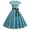 Sky Blue, variant on Women Casual Dress for Women Party Print Short Sleeve 1950s Evening Prom Ready-to-Wear Ensemble Black L