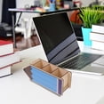 thumbnail image 4 of FONDOTIN Back to School supply caddy Desk Organizer Blue Wood 1Pcs Functional for Classroom Use, 4 of 8