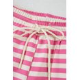 thumbnail image 6 of Women's Rose Stripe Crew Neck T-Shirt and Drawstring Shorts Set - Casual Summer Outfit | [ZhiHiMeRi] | (US 12-14)L, 6 of 12